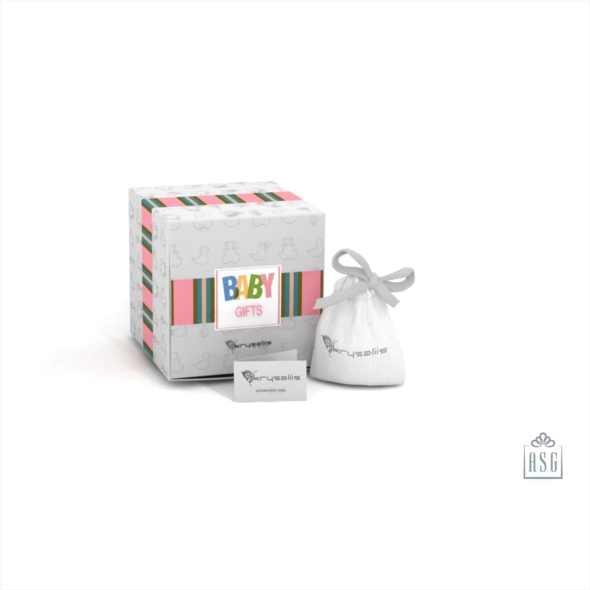 Sterling Silver Embeded Ball Baby Bangle