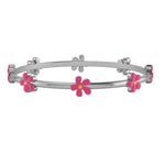 Sterling Silver Floral Baby Bangle