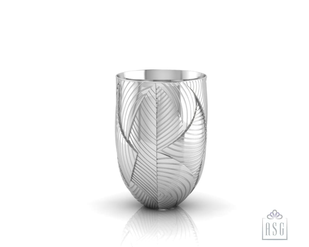 Sterling Silver Glass - Fluttering Leaves