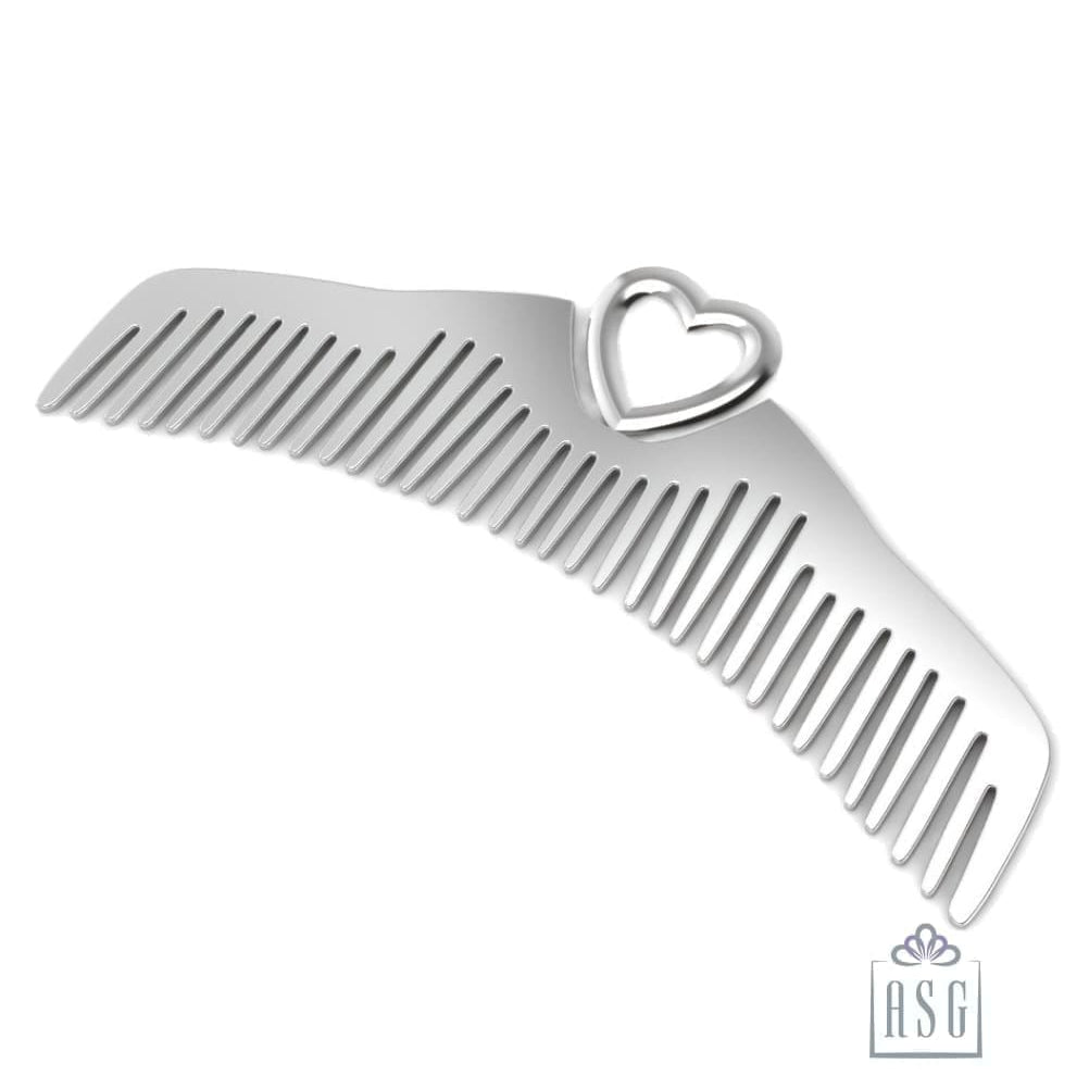 Sterling Silver Comb for Baby, Kids and Mom - Heart