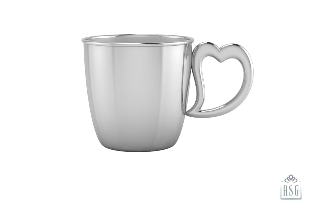 Sterling Silver Baby Cup with Heart Handle