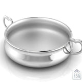 Sterling Silver Bowl for Baby and Child - Heart Feeding Porringer