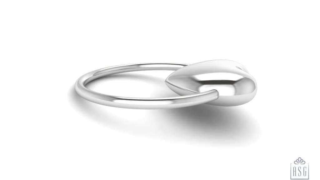 Sterling Silver Heart Ring Baby Rattle