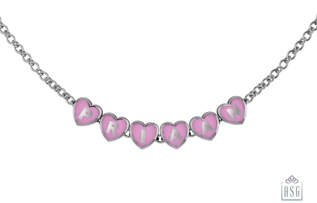 Sterling Silver Heart Babykubes Necklace For Baby & Child Pink / 9 Babykubes Kids Necklaces