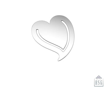 Sterling Silver Heart Bookmark