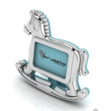 Silver Plated Photo Frame for Baby and Kids - Rocking Horse