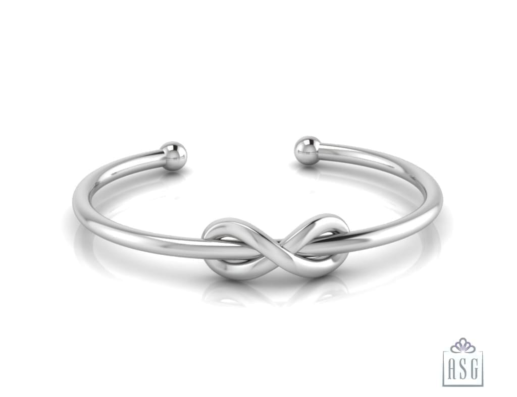 Sterling Silver Baby Cuff Kada Knot design