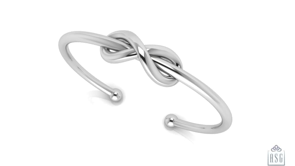 Sterling Silver Baby Cuff Kada Knot design
