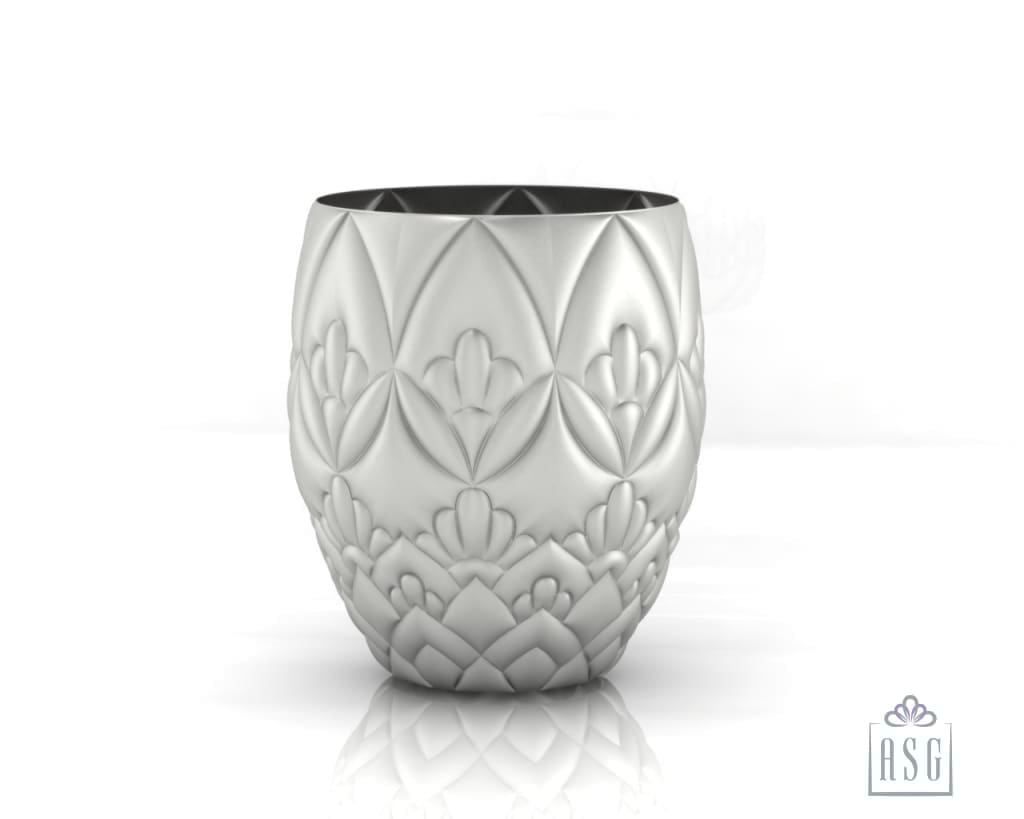 Sterling Silver Glass - Lotus Full Bloom