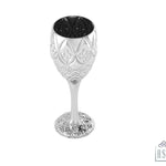 Sterling Silver Wine Glass - Lotus Full Bloom
