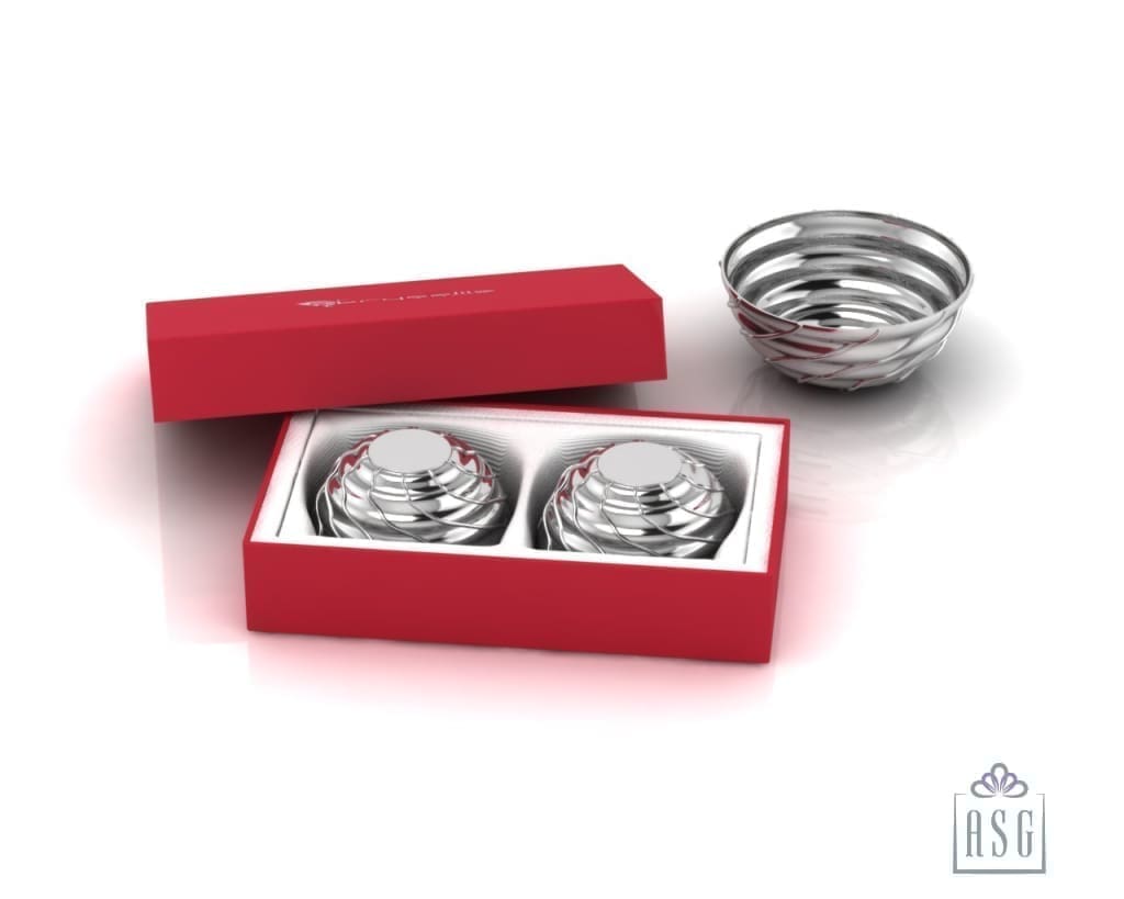 Sterling Silver Bowl - Misty Swirls