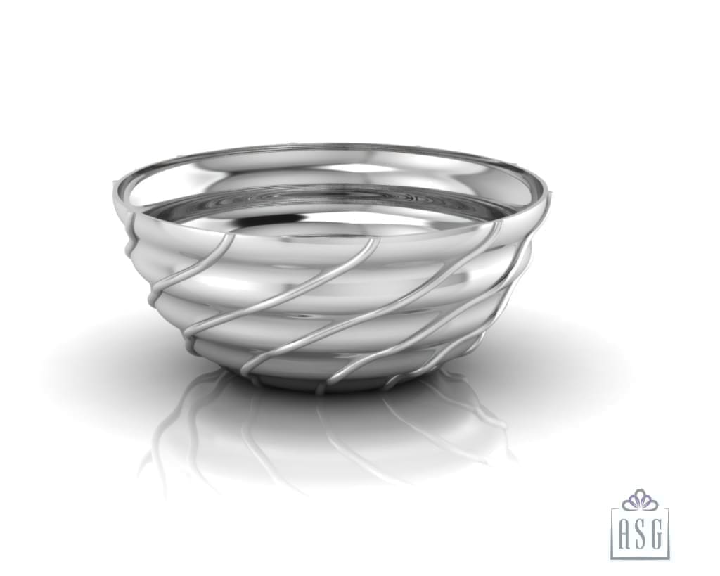 Sterling Silver Bowl - Misty Swirls