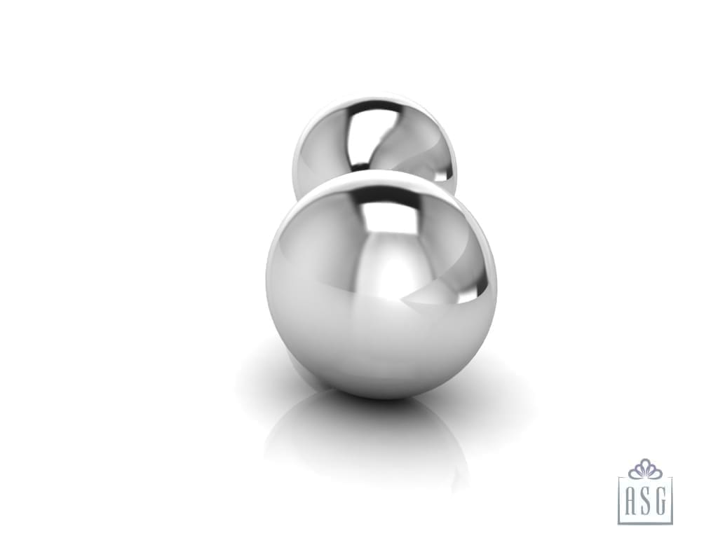 Sterling Silver Modern Baby Dumbbell Rattle by Krysaliis