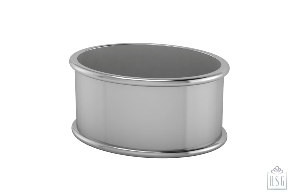 Sterling Silver Plain Oval Napkin Ring
