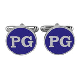 Personalised Sterling Silver Cufflinks Round For Men