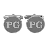 Personalised Sterling Silver Cufflinks Round For Women