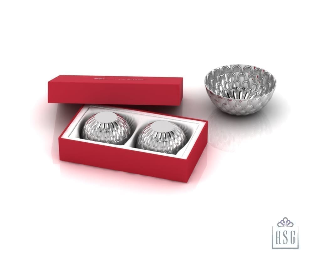 Sterling Silver Bowl - Scallops