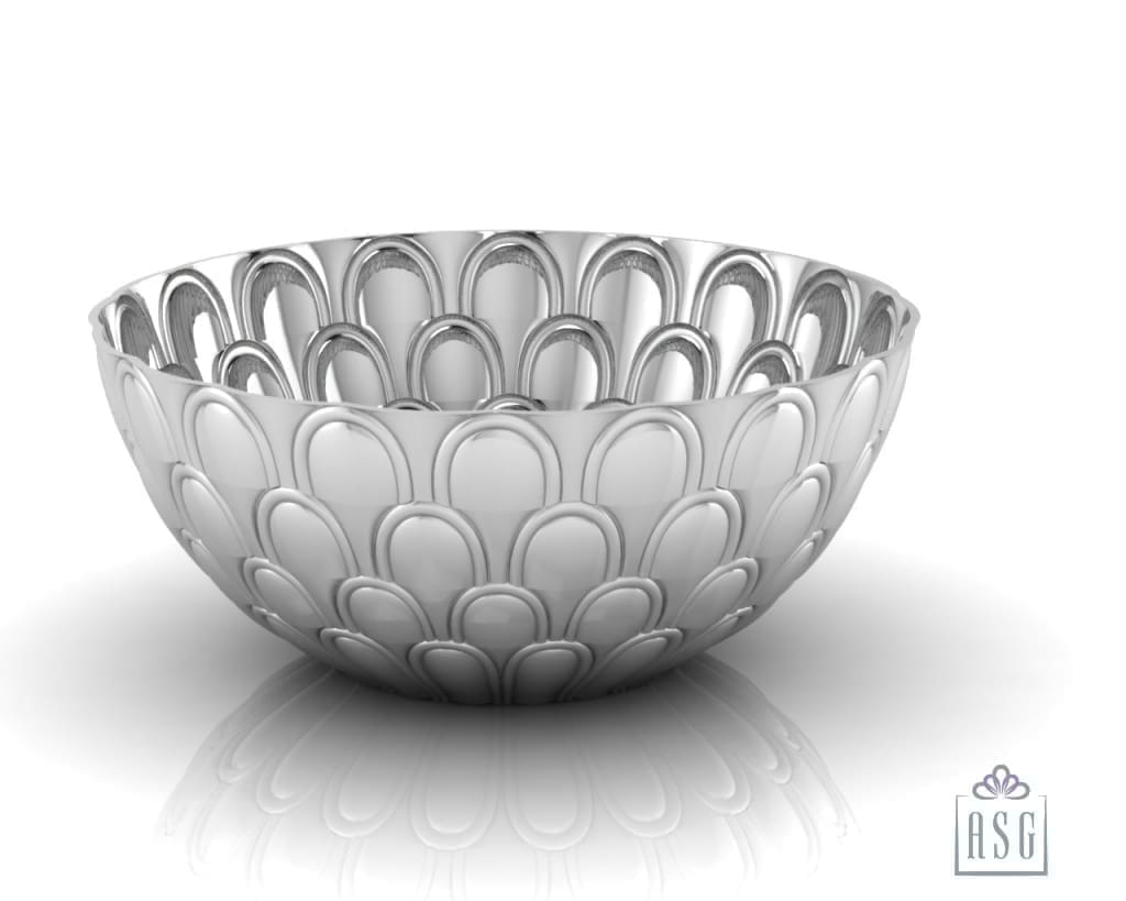 Sterling Silver Bowl - Scallops