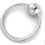 Sterling Silver Single Ring Teether Baby Rattle