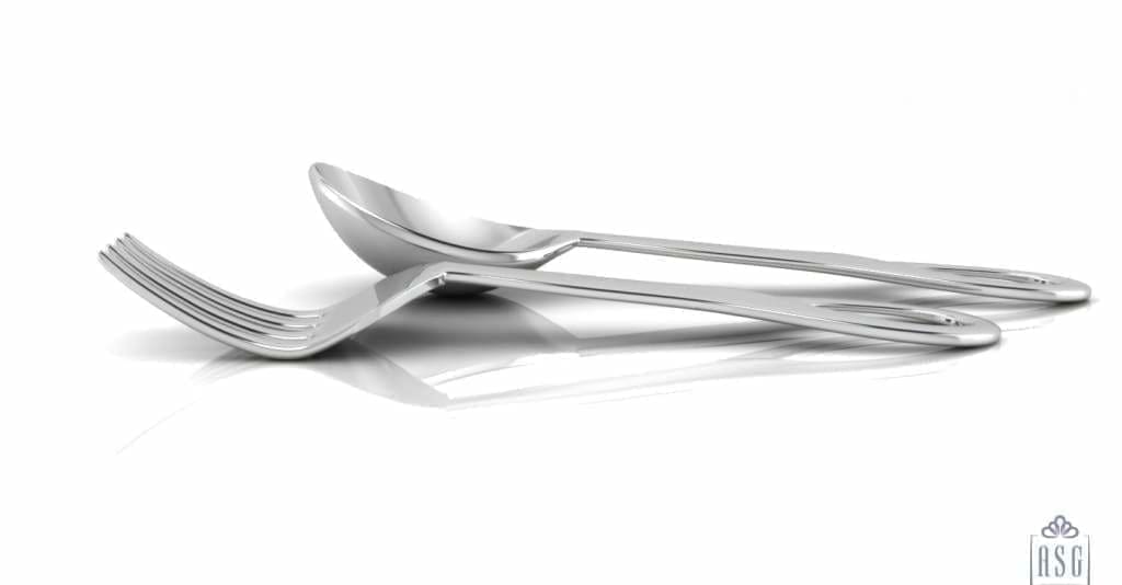 Sterling Silver Baby Spoon & Fork Set - Sophie