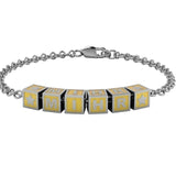 Sterling Silver Square Babykubes Loose Bracelet For Baby & Child Yellow / 4 Babykubes Bracelets