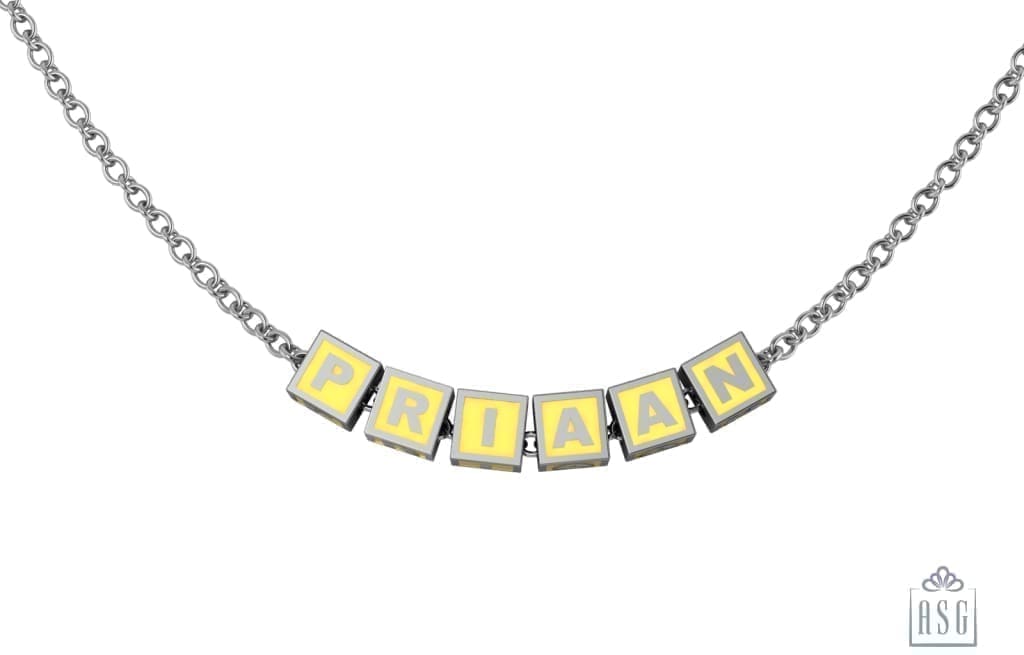 Sterling Silver Square Babykubes Necklace For Baby & Child Babykubes Kids Necklaces