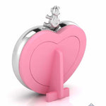 Silver Plated Photo Frame for Baby and Kids - Heart with Teddy
