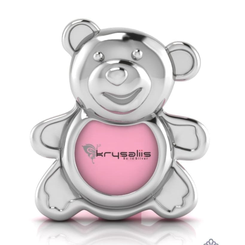 Silver Plated Teddy Photo Frame for Baby and Kids