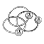 Sterling Silver Baby Rattle -Three Ring Baby Teether