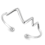 Sterling Silver Baby Cuff Kada with triangles design