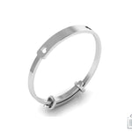 Sterling Silver Baby Bracelet Kada adjustable Twin Heart engravable design