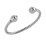 Sterling Silver Baby Cuff Kada - Twisted pipe Design