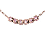 Sterling Silver With 18 Kt Pink Gold Plating Dice Babykubes Necklace For Baby & Child / 9 Babykubes