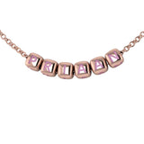 Sterling Silver With 18 Kt Pink Gold Plating Dice Babykubes Necklace For Baby & Child / 9 Babykubes