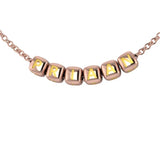 Sterling Silver With 18 Kt Pink Gold Plating Dice Babykubes Necklace For Baby & Child Yellow / 9
