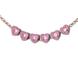 Sterling Silver With 18 Kt Pink Gold Plating Heart Babykubes Necklace For Baby & Child / 9 Babykubes