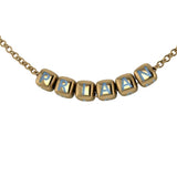 Sterling Silver With 18 Kt Yellow Gold Plating Dice Babykubes Necklace For Baby & Child Blue / 9