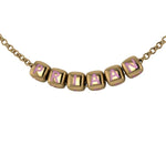 Sterling Silver With 18 Kt Yellow Gold Plating Dice Babykubes Necklace For Baby & Child Pink / 9