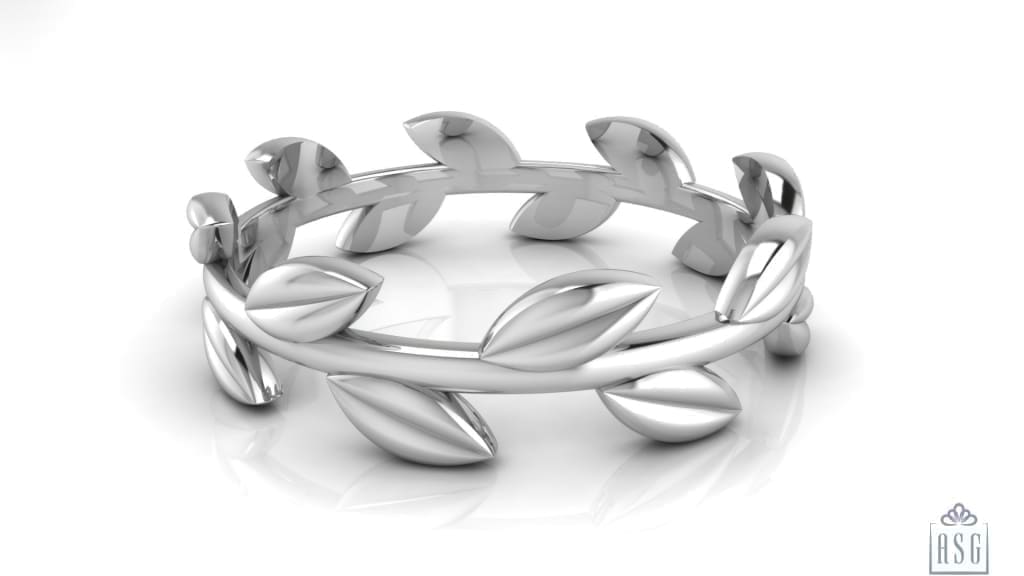 Sterling Silver Wreath Baby Bangle