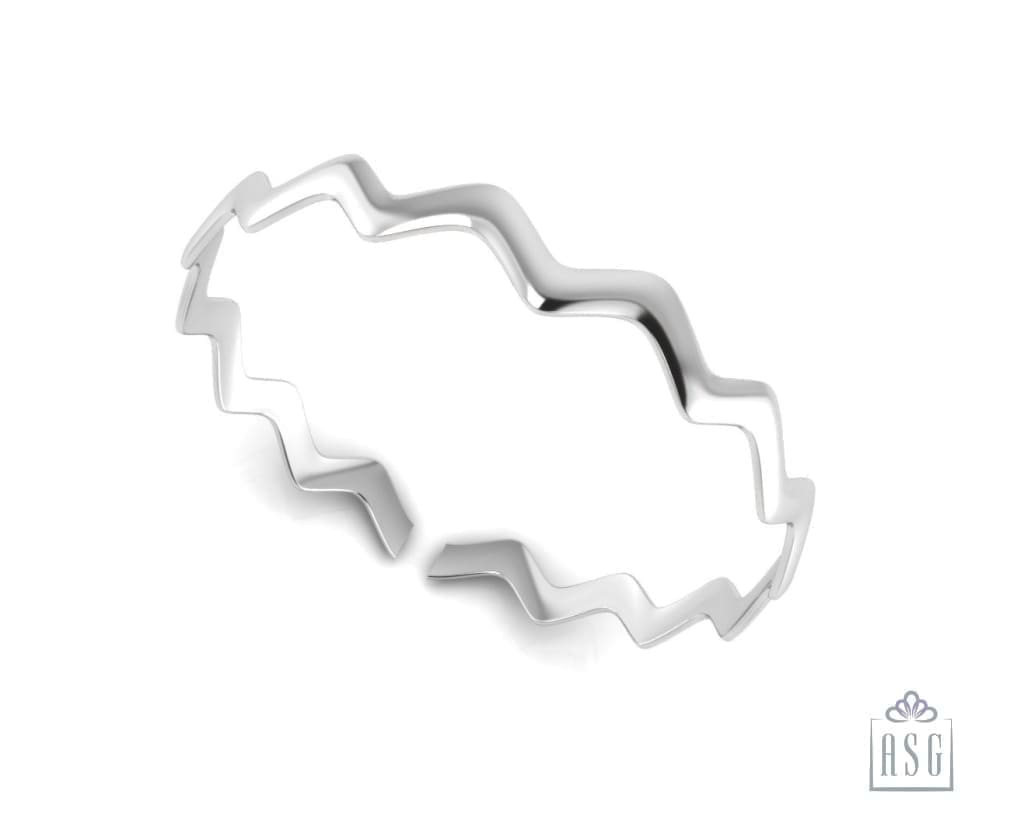 Sterling Silver Baby Cuff Kada Zig Zag design