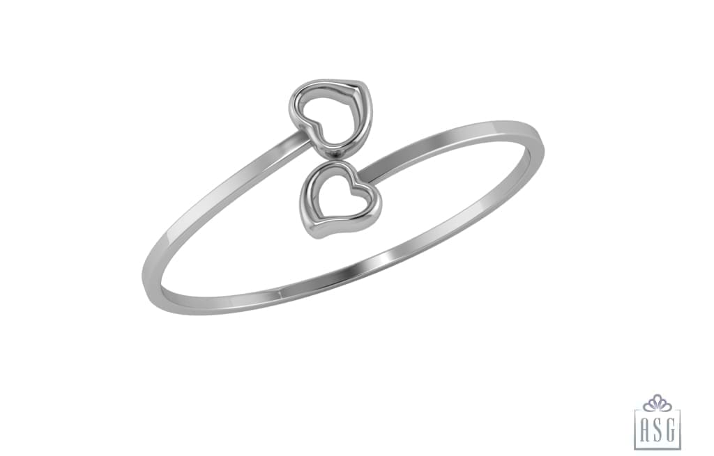 Sterling Silver Baby Bracelet - Flexible Heart