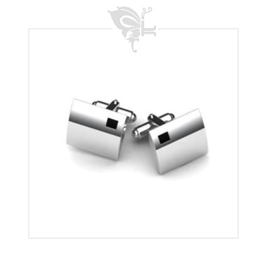 Silver Enamelled Cufflinks