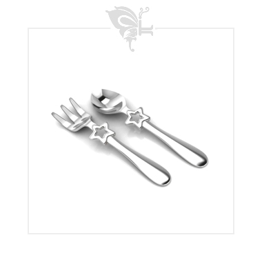 Silver Plated Spoon & Fork Set