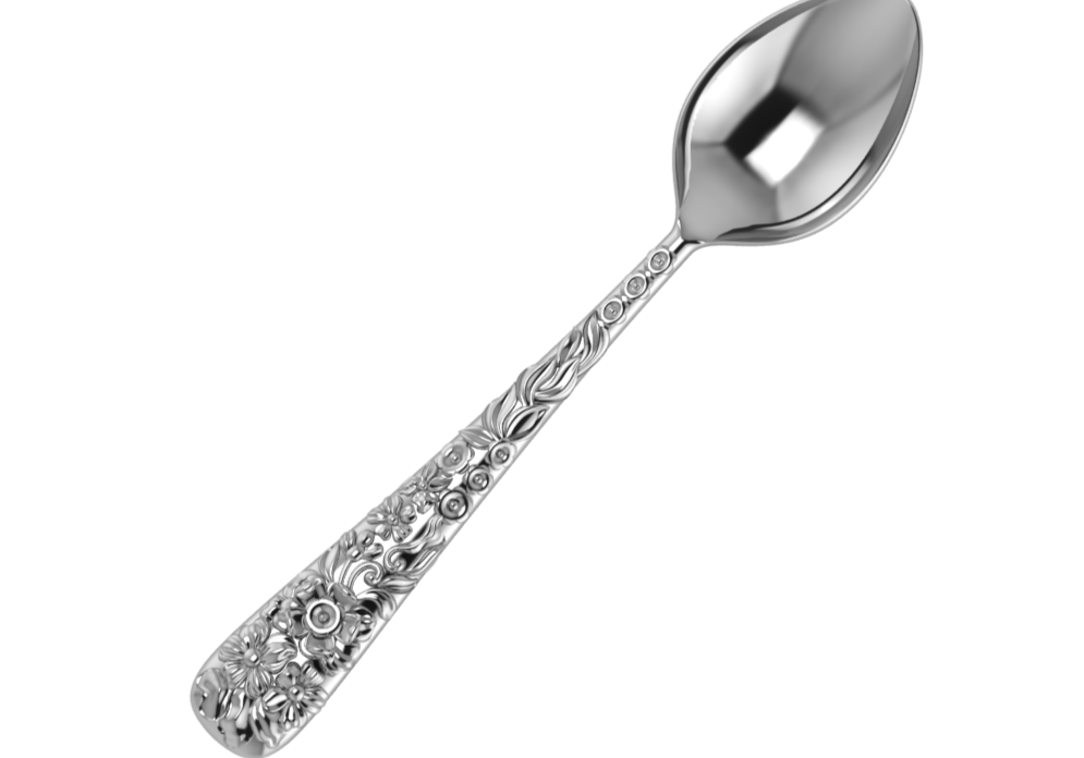 Sterling Silver Dinner Spoon - The Rosa Collection