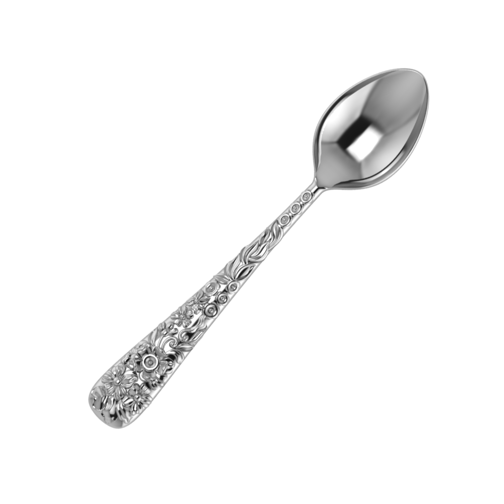 Sterling Silver Dinner Spoon - The Rosa Collection
