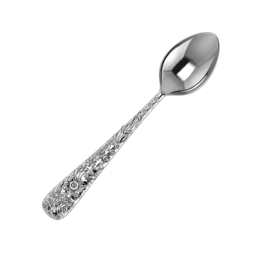 Sterling Silver Tea Spoon - The Rosa Collection