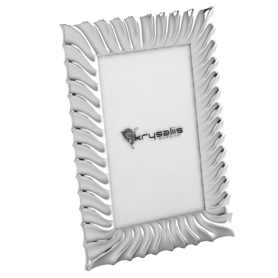 Pure Silver Wave Photo Frame By Krysaliis 6X4 Frames