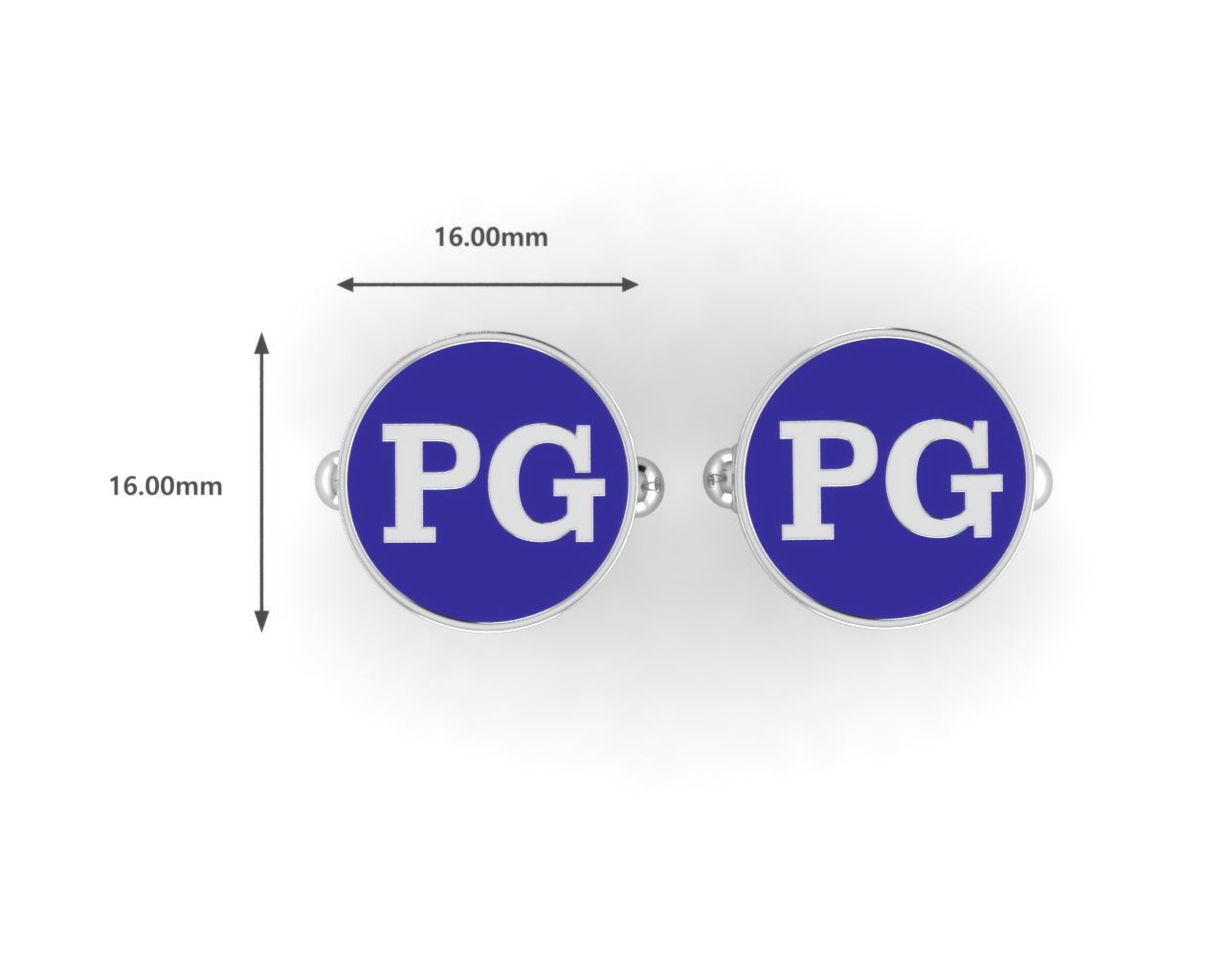 Personalised Sterling Silver Cufflinks Round For Men
