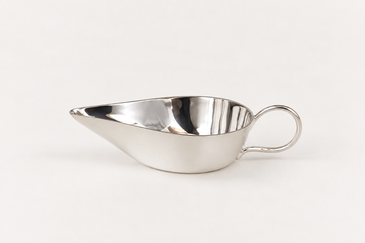 Silver Plated Flat Feeder with Plain Handle-Engraveable