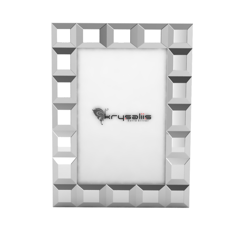 Pure Silver Rhombus Photo Frame By Krysaliis Frames